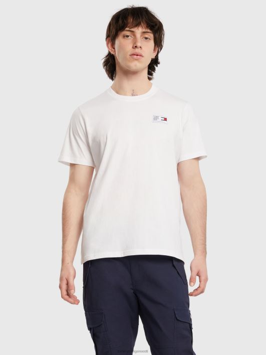 kootud etiketiga tee RJV621614 valge Tommy Hilfiger