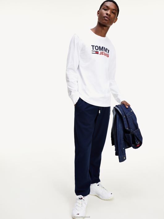 logoga pikkade varrukatega T-särk RJV621468 valge Tommy Hilfiger