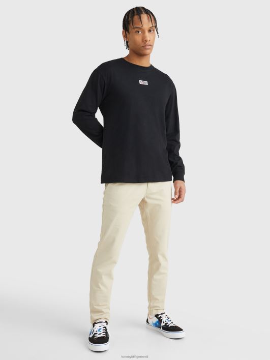 logoga pikkade varrukatega T-särk RJV621564 must Tommy Hilfiger