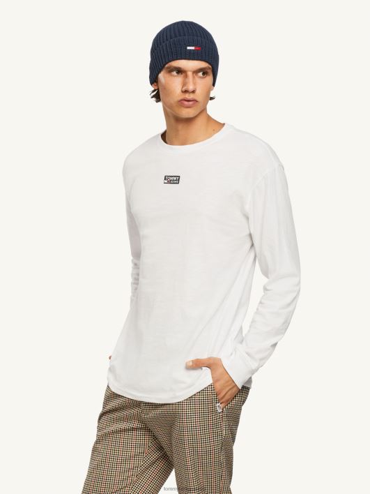 logoga pikkade varrukatega T-särk RJV621737 valge Tommy Hilfiger