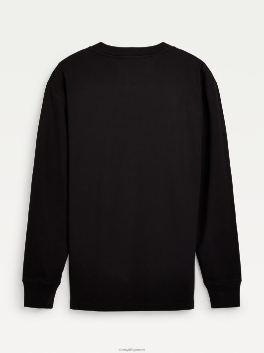 metallist pikkade varrukatega lõdvestunud t-särk RJV621605 must Tommy Hilfiger