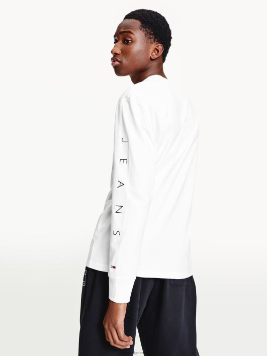 metallist pikkade varrukatega lõdvestunud t-särk RJV621608 valge Tommy Hilfiger