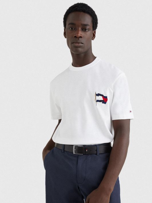 motion flag tikandiga t-särk RJV621578 valge Tommy Hilfiger