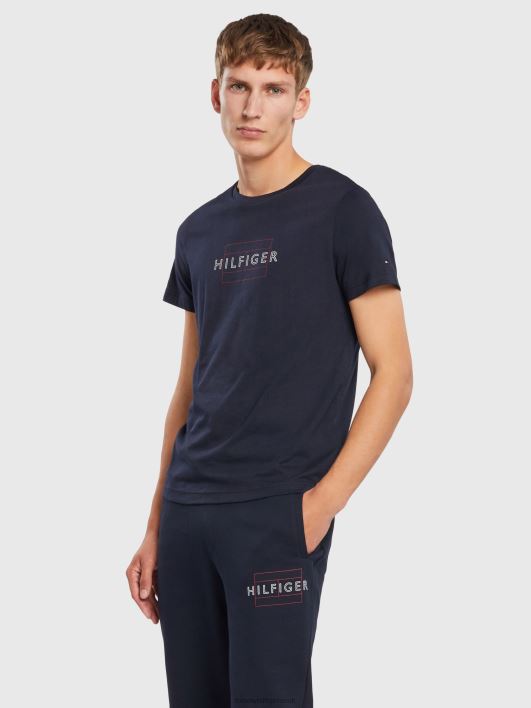 orgaanilisest puuvillast logoga T-särk RJV621595 kõrbe taevas Tommy Hilfiger