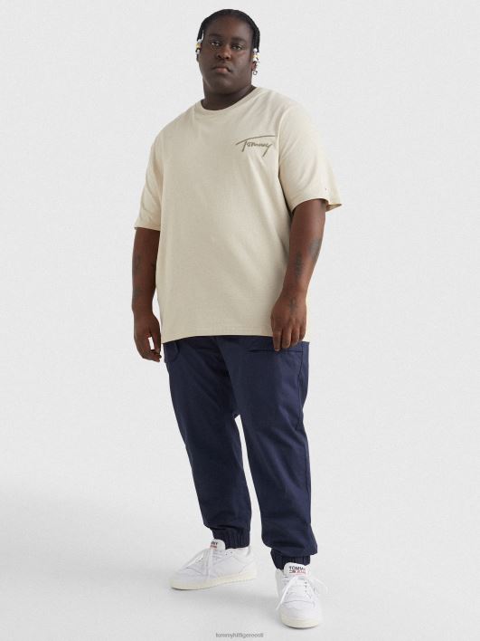 pluss signatuurtikandiga T-särk RJV621549 savanni liiv Tommy Hilfiger