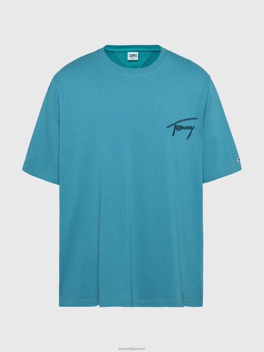 pluss signatuurtikandiga T-särk RJV621667 uus sinine Tommy Hilfiger