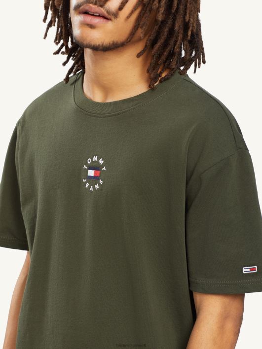 ringi logoga T-särk RJV621521 tume oliiv Tommy Hilfiger