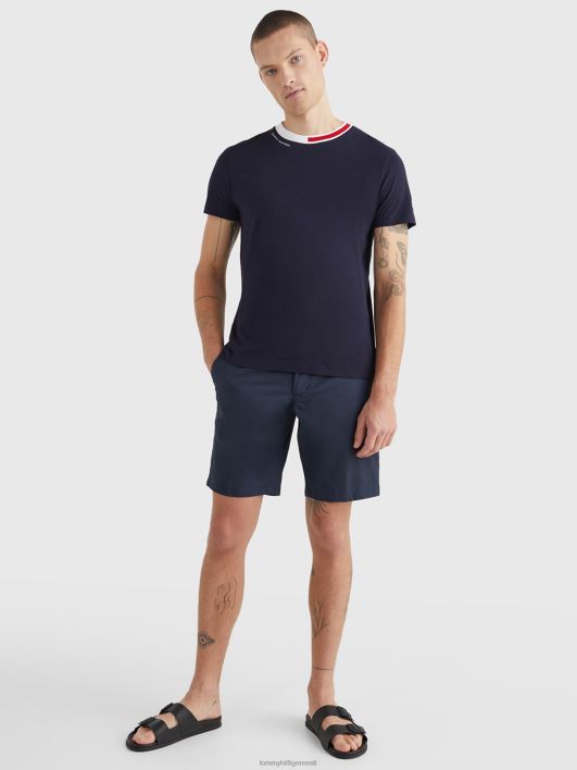 signatuurkaelusega T-särk RJV621723 kõrbe taevas Tommy Hilfiger