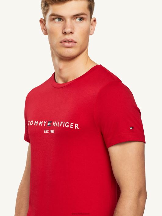 slim fit orgaanilisest puuvillast t-särk RJV621727 bleiser punane Tommy Hilfiger