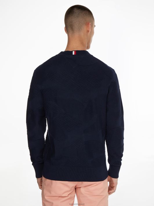 tekstureeritud camo jumper RJV621729 kõrbe taevas Tommy Hilfiger