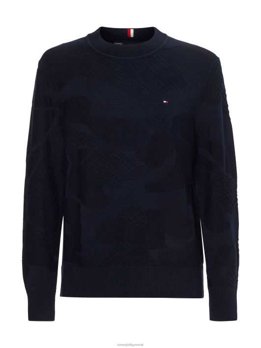 tekstureeritud camo jumper RJV621729 kõrbe taevas Tommy Hilfiger