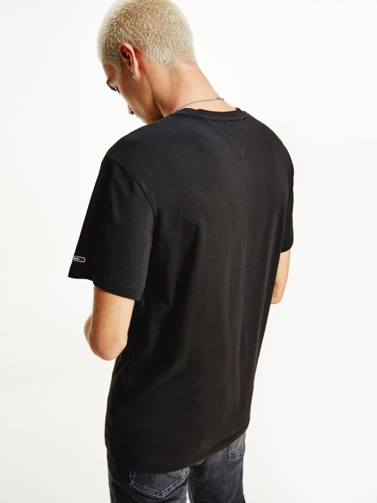 väike tekstiga tee RJV621726 must Tommy Hilfiger