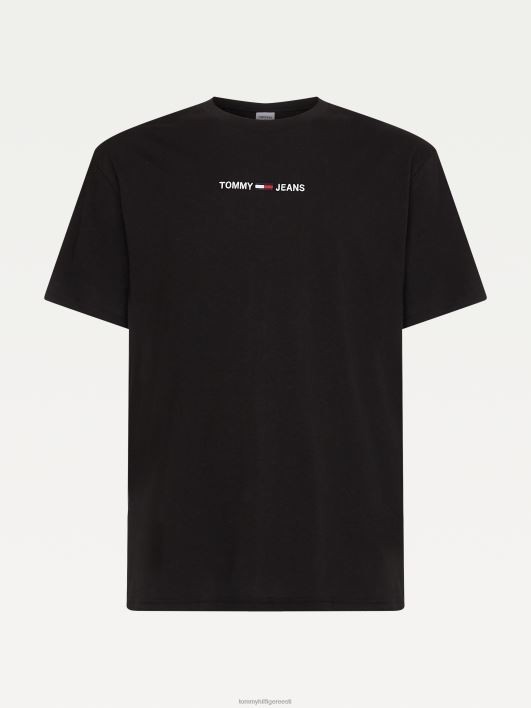 väike tekstiga tee RJV621726 must Tommy Hilfiger