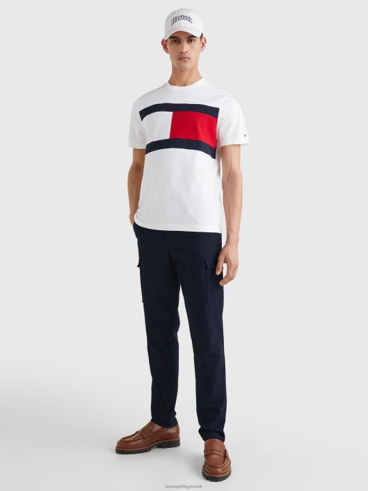 värviplokiga lipuga T-särk RJV621656 valge Tommy Hilfiger