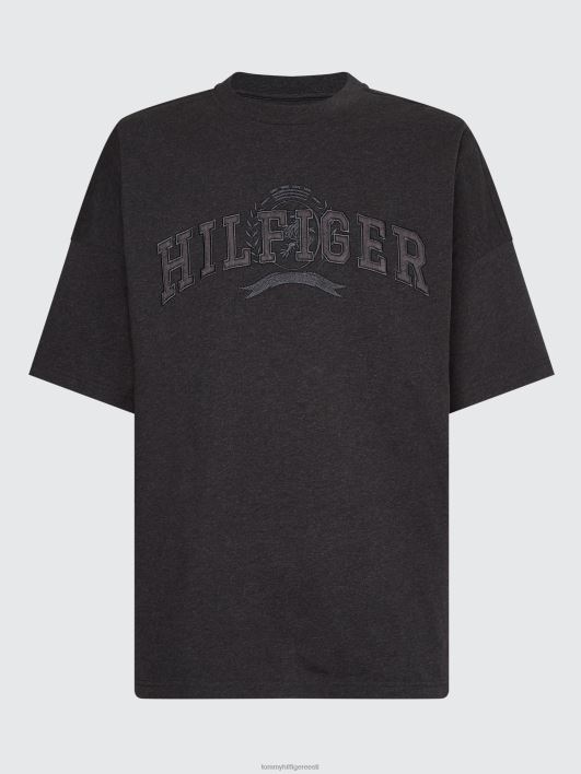 Crest orgaanilisest puuvillast kolledži T-särk RJV62776 tumehall kanarbik Tommy Hilfiger