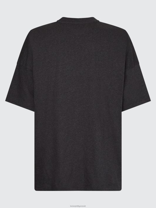 Crest orgaanilisest puuvillast kolledži T-särk RJV62776 tumehall kanarbik Tommy Hilfiger