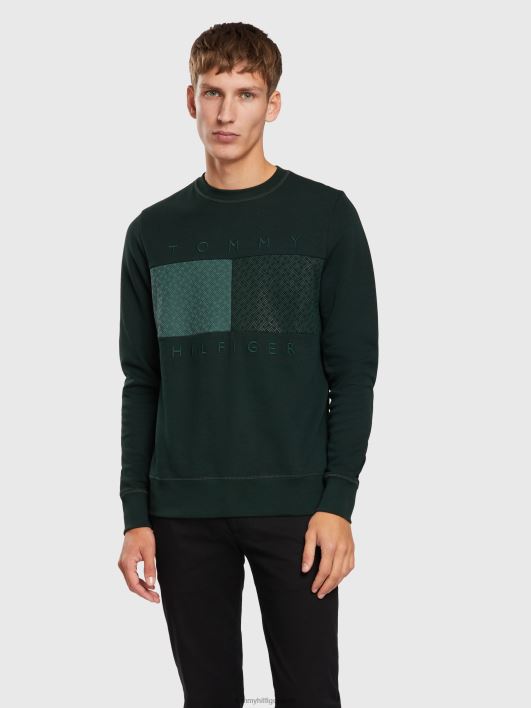 diwali monogrammi paneel crewneck RJV62811 kuristiku roheline Tommy Hilfiger