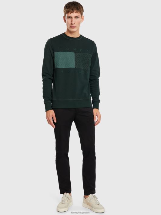 diwali monogrammi paneel crewneck RJV62811 kuristiku roheline Tommy Hilfiger