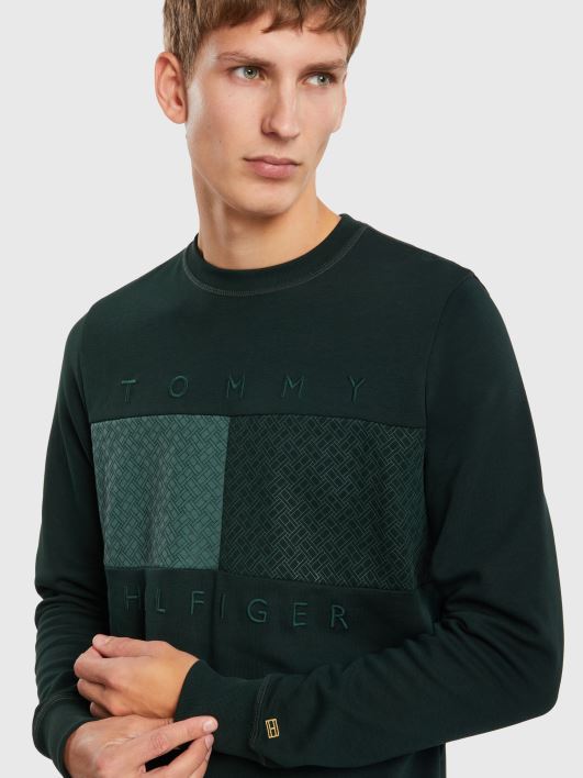 diwali monogrammi paneel crewneck RJV62811 kuristiku roheline Tommy Hilfiger