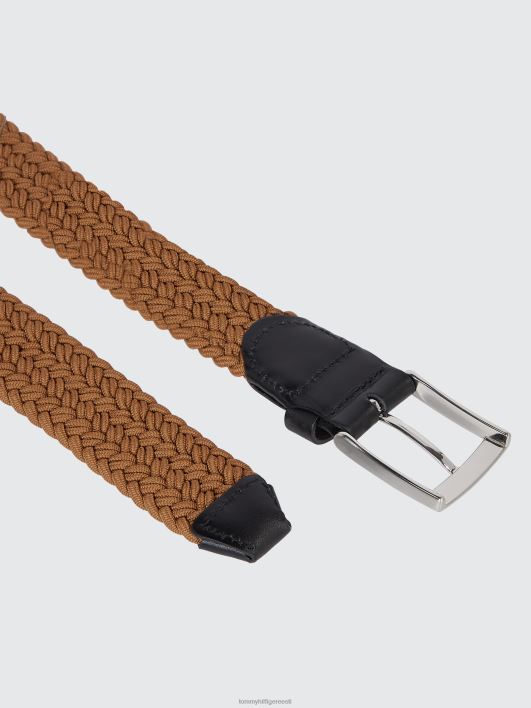 elastne punutud vöö RJV62894 kõrbe khaki Tommy Hilfiger