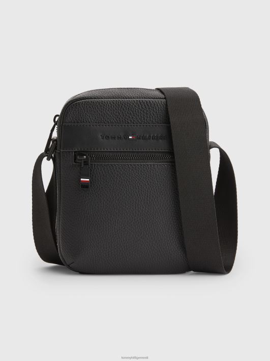 esmaklassilisest nahast väike reporterikott RJV62900 must Tommy Hilfiger