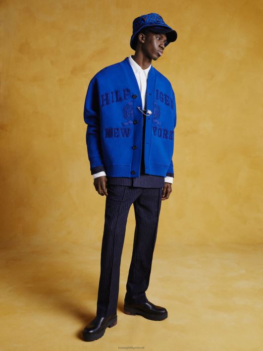 hariliku aplikatsiooniga trikookardigan RJV62793 julge sinine Tommy Hilfiger