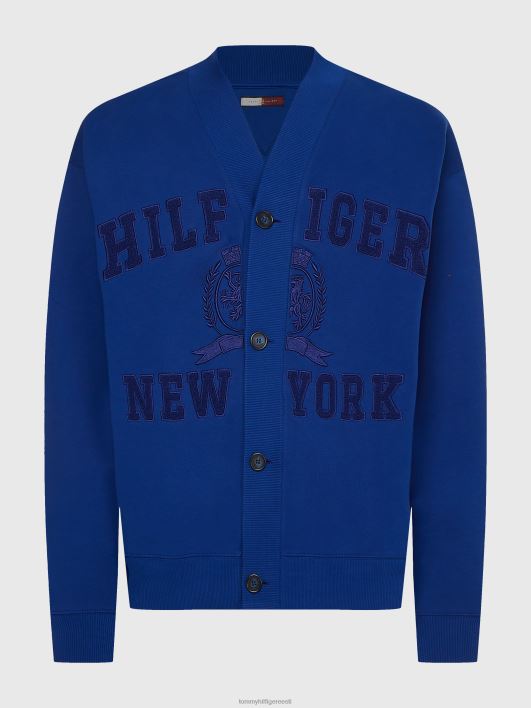 hariliku aplikatsiooniga trikookardigan RJV62793 julge sinine Tommy Hilfiger