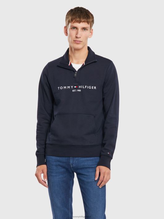 logoga kaelusega džemper RJV62988 kõrbe taevas Tommy Hilfiger