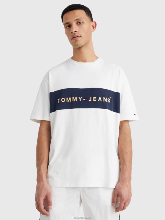 logoga värviplokiga T-särk RJV62853 valge Tommy Hilfiger
