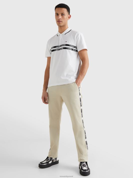 logoteip orgaanilisest puuvillast polo RJV62970 valge Tommy Hilfiger