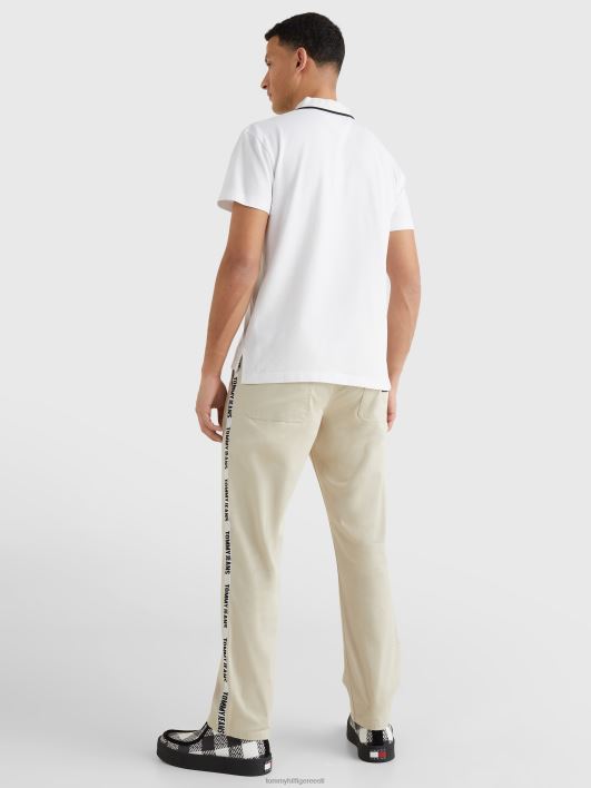 logoteip orgaanilisest puuvillast polo RJV62970 valge Tommy Hilfiger