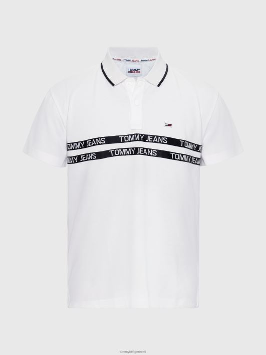 logoteip orgaanilisest puuvillast polo RJV62970 valge Tommy Hilfiger