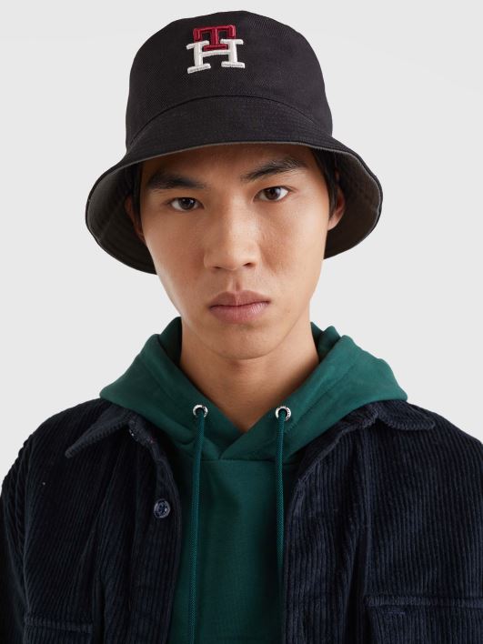 ümberpööratav monogramm koppkübar RJV62740 must Tommy Hilfiger