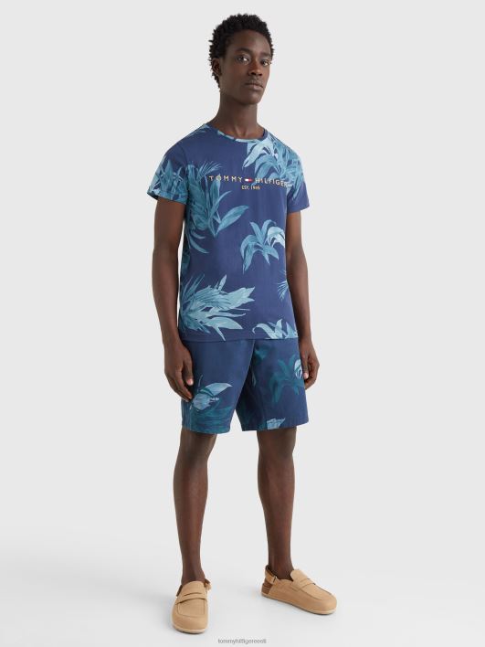 palmiga lilleline logoga tee RJV62944 kõrbetaevas/multi Tommy Hilfiger