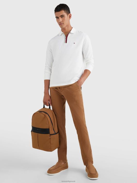 pikkade varrukatega lukuga tavaline polo RJV62788 valge Tommy Hilfiger