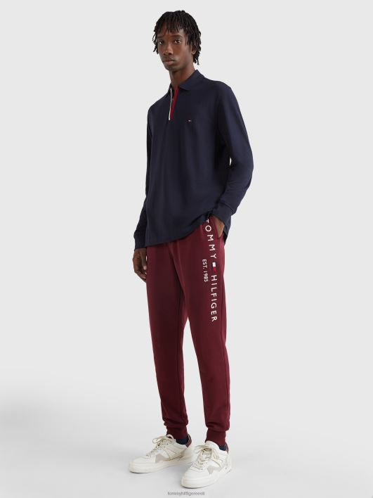 pikkade varrukatega lukuga tavaline polo RJV62789 kõrbe taevas Tommy Hilfiger