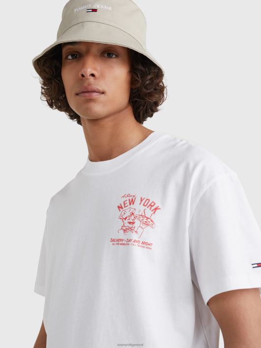 pitsa logoga T-särk RJV62972 valge Tommy Hilfiger