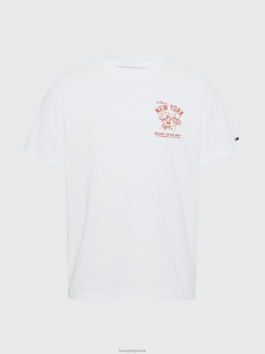 pitsa logoga T-särk RJV62972 valge Tommy Hilfiger