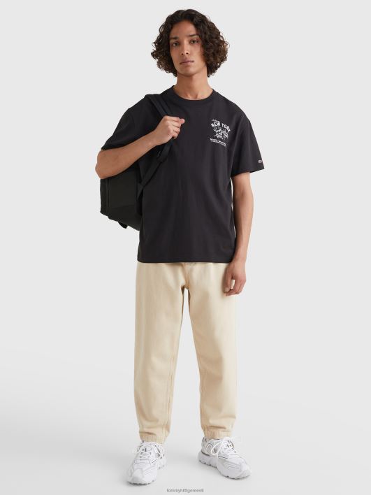 pitsa logoga T-särk RJV62973 must Tommy Hilfiger