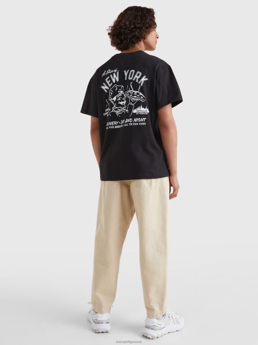 pitsa logoga T-särk RJV62973 must Tommy Hilfiger