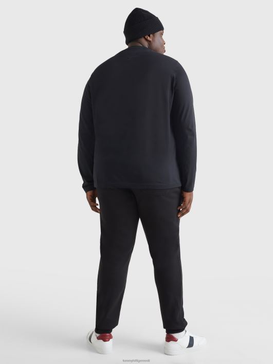 pluss pikkade varrukatega slim fit T-särk RJV62771 must Tommy Hilfiger