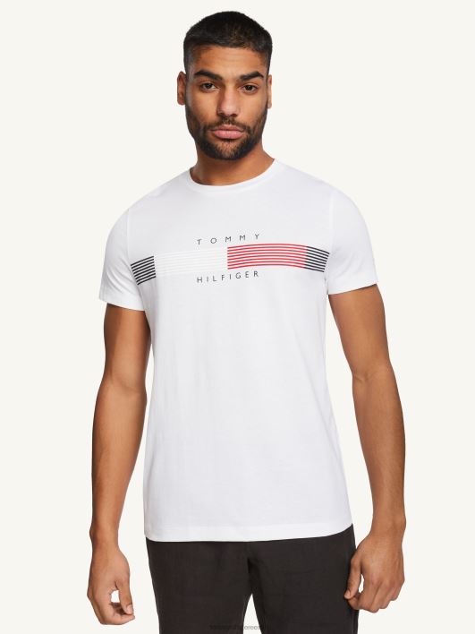 rinnal triibuline graafiline tee RJV62940 valge Tommy Hilfiger