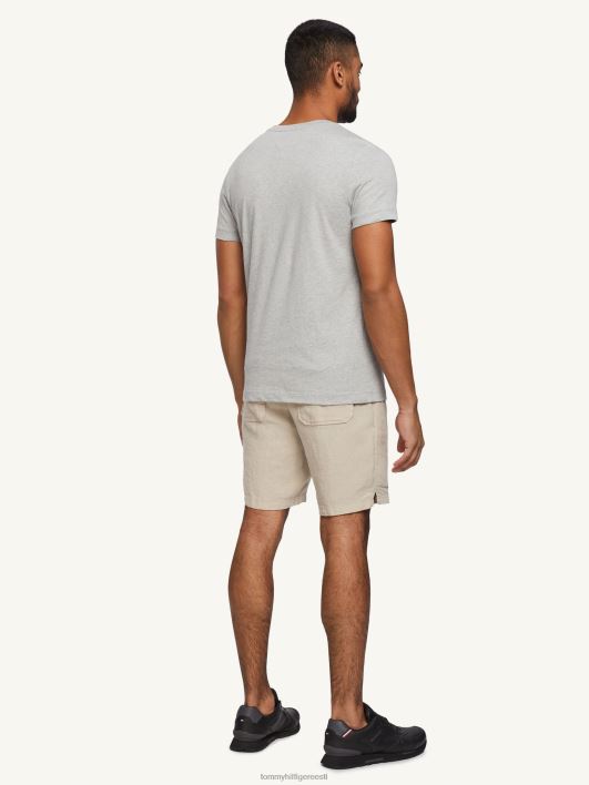 rinnal triibuline graafiline tee RJV62941 helehall kanarbik Tommy Hilfiger