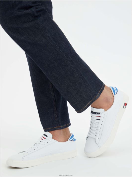 rinnamärgi nahast treenerid RJV62828 valge Tommy Hilfiger