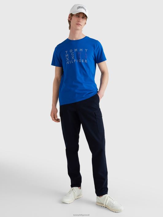 signatuurteksti logoga t-särk RJV62802 kreeka saare sinine Tommy Hilfiger