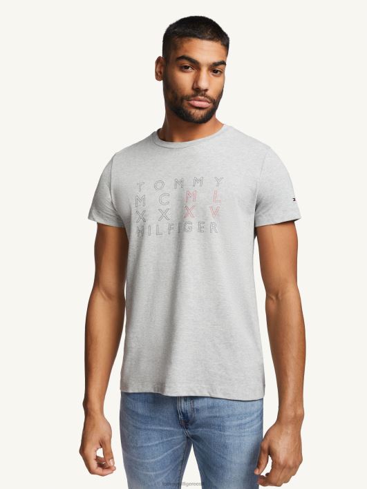 signatuurteksti logoga t-särk RJV62949 helehall kanarbik Tommy Hilfiger