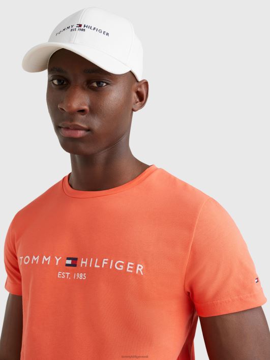 slim fit orgaanilisest puuvillast t-särk RJV62999 havai korallid Tommy Hilfiger
