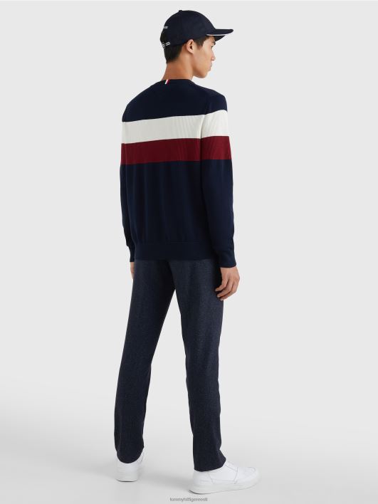 triibuline kaelusega kudum RJV62945 kõrbe taevas Tommy Hilfiger