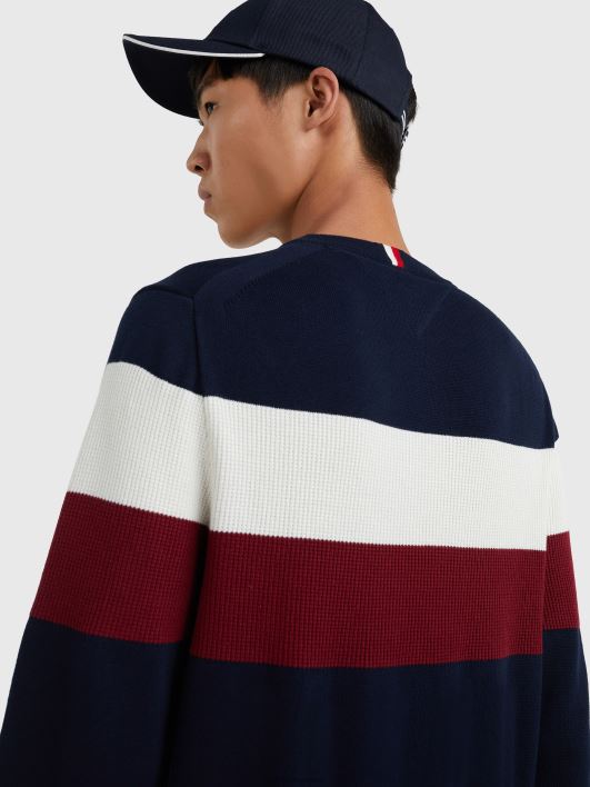 triibuline kaelusega kudum RJV62945 kõrbe taevas Tommy Hilfiger