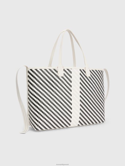 ikooniline kootud kandekott RJV621774 neutraalne Tommy Hilfiger